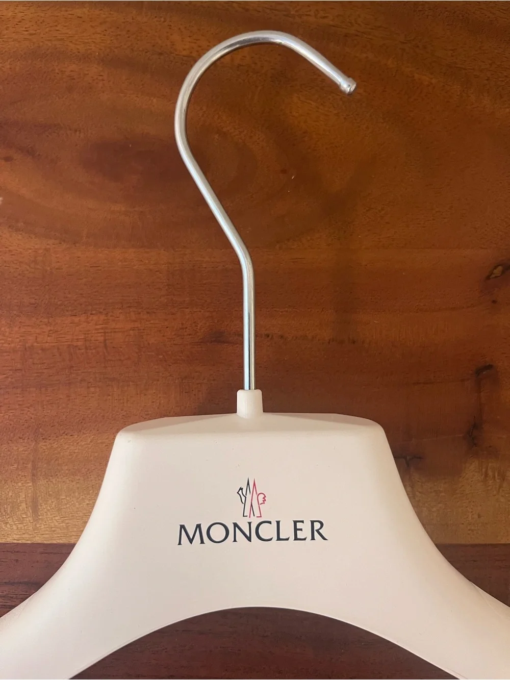 Moncler Cream Branded Clothing Hanger with Metal Hook